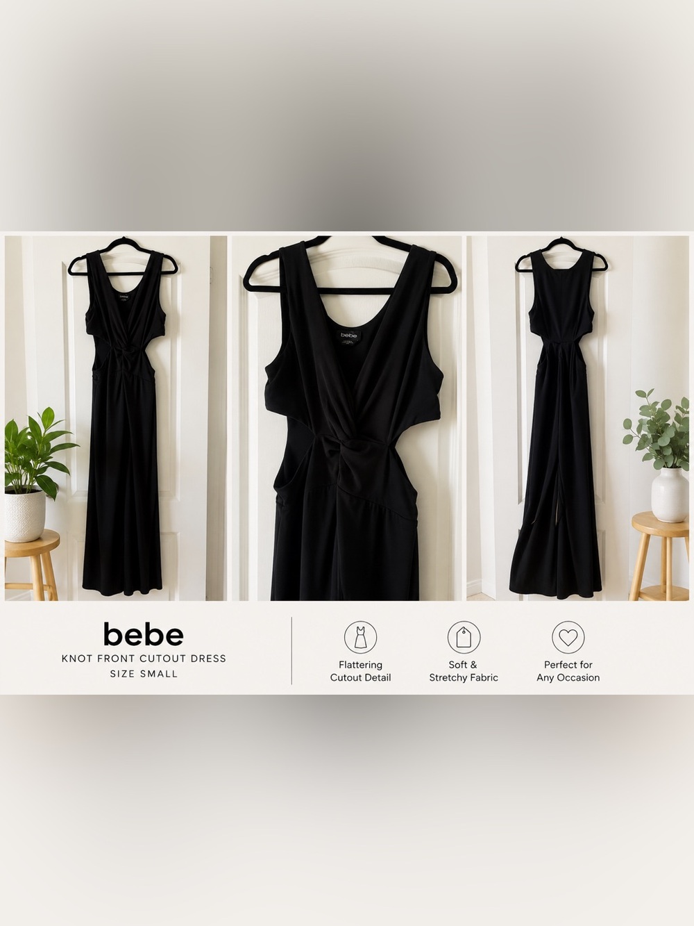 Black Twist-Front pant romper